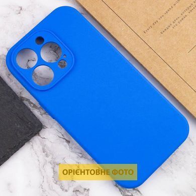 Чехол Silicone Case Full Camera Protective (AA) NO LOGO для Apple iPhone 16 (6.1") Синий / Capri Blue