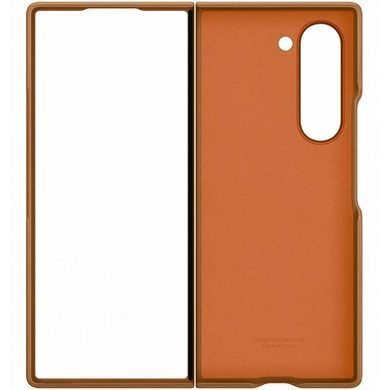 Уценка Кожаный чехол Leather Case (AAA) для Samsung Galaxy Z Fold6 Вскрытая упаковка / Brown