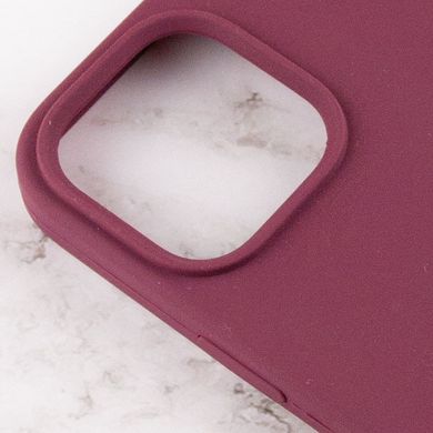 Чехол Silicone Case Full Protective (AA) для Apple iPhone 15 Pro Max (6.7") Бордовый / Plum