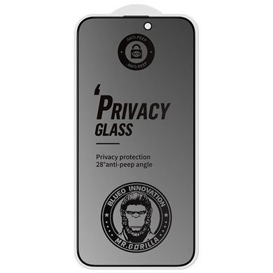 Захисне 2.5D скло Blueo Full Cover Anti-Peep Matte для Apple iPhone 14 Pro Max (6.7") Чорний