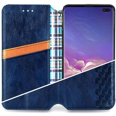 Кожаный чехол книжка GETMAN Cubic (PU) для Xiaomi Redmi Note 9s / Note 9 Pro / Note 9 Pro Max Синий