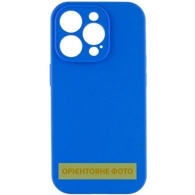 Чехол Silicone Case Full Camera Protective (AA) NO LOGO для Apple iPhone 16 (6.1") Синий / Capri Blue
