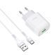 МЗП Hoco C72Q Glorious QC3.0 18W (1USB-A) + кабель USB to Type-C Білий фото 1