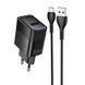 СЗУ Hoco CS111A Lounge PD22.5W (1USB-C) + кабель USB to Type-C Black фото 1