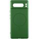 Чехол Silicone Cover Lakshmi Full Camera (AA) with MagFit для Google Pixel 8 Pro Зеленый / Dark green фото 5