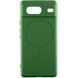 Чехол Silicone Cover Lakshmi Full Camera (AA) with Magnetic Fit для Google Pixel 7 Зеленый / Dark green