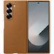 Уценка Кожаный чехол Leather Case (AAA) для Samsung Galaxy Z Fold6 Вскрытая упаковка / Brown фото 1