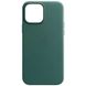 Шкіряний чохол Leather Case (AA) with MagSafe для Apple iPhone 14 Pro (6.1") Pine green фото 1