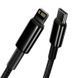 Дата кабель Baseus Tungsten Gold Type-C to Lightning PD 20W (1m) (CATLWJ) Черный фото 2