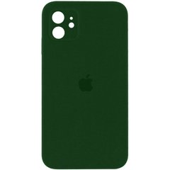 Чохол Silicone Case Square Full Camera Protective (AA) для Apple iPhone 11 (6.1") Зелений / Army green