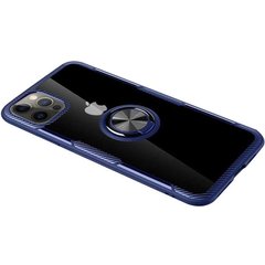TPU+PC чохол Deen CrystalRing for Magnet (opp) для Apple iPhone 12 Pro / 12 (6.1") Безбарвний / Синій