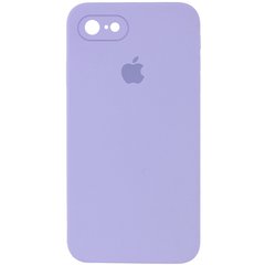 Чохол Silicone Case Square Full Camera Protective (AA) для Apple iPhone 7 / 8 / SE (2020) (4.7") Бузковий / Dasheen