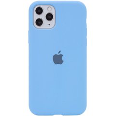 Уценка Чехол Silicone Case Full Protective (AA) для Apple iPhone 11 Pro (5.8") Эстетический дефект / Голубой / Cornflower