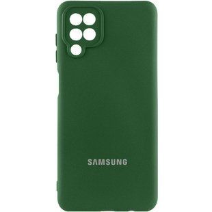 Чехол Silicone Cover Lakshmi Full Camera (AAA) with Logo для Samsung Galaxy A12 Зеленый / Cyprus Green