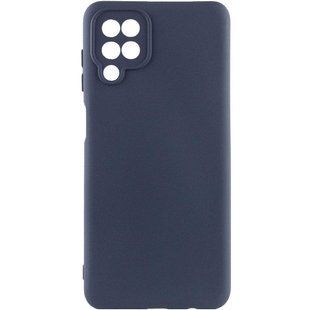 Чехол TPU GETMAN Liquid Silk Full Camera для Samsung Galaxy A12 Синий / Midnight Blue