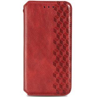 Шкіряний чохол-книжка GETMAN Cubic (PU) для Samsung Galaxy A10s Червоний