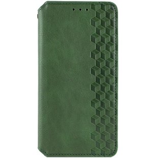 Кожаный чехол книжка GETMAN Cubic (PU) для Xiaomi Redmi 14C / Poco C75 Зеленый