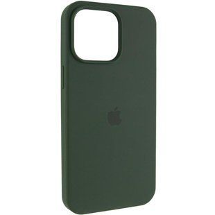 Чехол Silicone Case (AA) Logo with MagSafe для Apple iPhone 15 (6.1") Зеленый / Cyprus Green