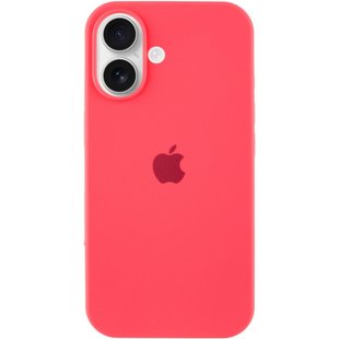 Чехол Silicone Case Full Protective (AA) для Apple iPhone 16 Plus (6.7") Арбузный / Watermelon red