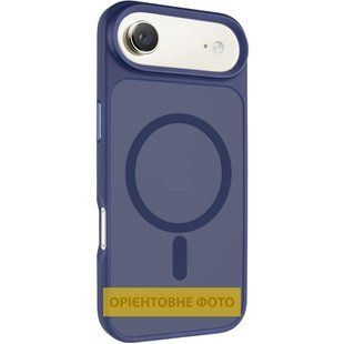 TPU+PC чехол Metal Buttons with MagSafe для Apple iPhone 17 Air (6.5") Синий / Navy Blue