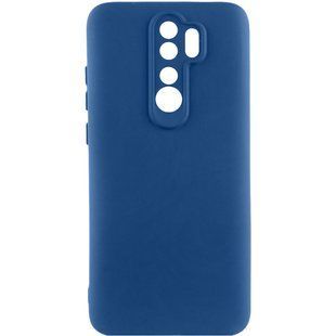 Чехол TPU GETMAN Liquid Silk Full Camera для Xiaomi Redmi 9 Синий / Navy Blue