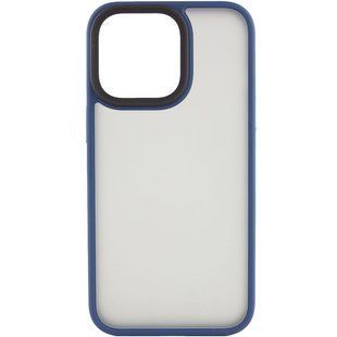 TPU+PC чехол Metal Buttons для Apple iPhone 14 / 13 (6.1") Синий / Navy Blue