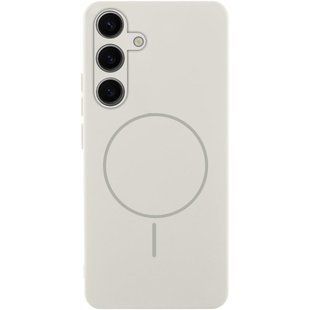 Чехол Silicone Cover Lakshmi Full Camera (AA) with Magnetic Fit для Samsung Galaxy S24+ Белый / White