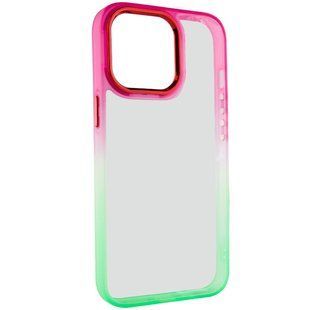 Чехол TPU+PC Fresh sip series для Apple iPhone 13 Pro Max (6.7") Салатовый / Розовый
