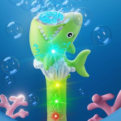 Уценка Пистолет с мыльными пузырями H038 Shark + bottle 50ml Вскрытая упаковка / Green