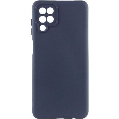 Чехол TPU GETMAN Liquid Silk Full Camera для Samsung Galaxy A12 Синий / Midnight Blue