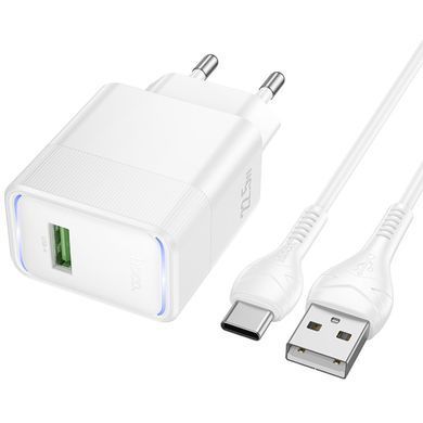 СЗУ Hoco CS111A Lounge PD22.5W (1USB-C) + кабель USB to Type-C White