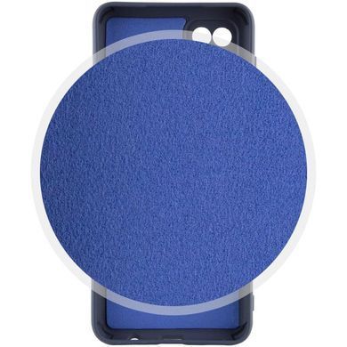 Чехол TPU GETMAN Liquid Silk Full Camera для Samsung Galaxy A12 Синий / Midnight Blue