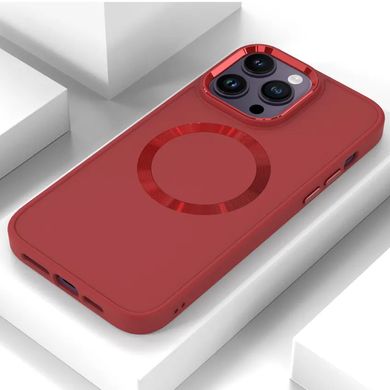 TPU чохол Bonbon Metal Style with MagSafe для Apple iPhone 15 Pro Max (6.7") Червоний / Red