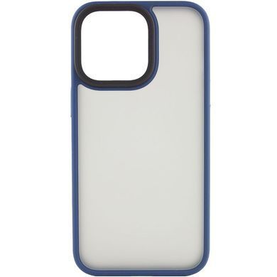TPU+PC чехол Metal Buttons для Apple iPhone 14 / 13 (6.1") Синий / Navy Blue