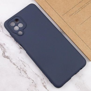 Чехол TPU GETMAN Liquid Silk Full Camera для Samsung Galaxy A12 Синий / Midnight Blue