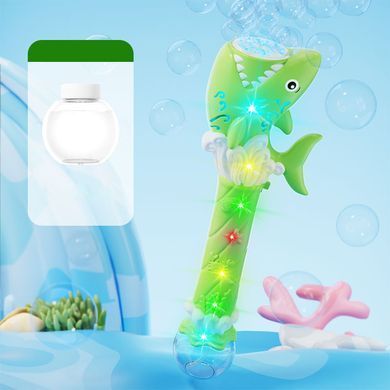 Уценка Пистолет с мыльными пузырями H038 Shark + bottle 50ml Вскрытая упаковка / Green