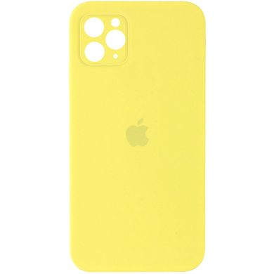 Чехол Silicone Case Square Full Camera Protective (AA) для Apple iPhone 11 Pro Max (6.5") Желтый / Yellow