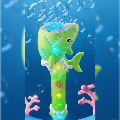 Уценка Пистолет с мыльными пузырями H038 Shark + bottle 50ml Вскрытая упаковка / Green