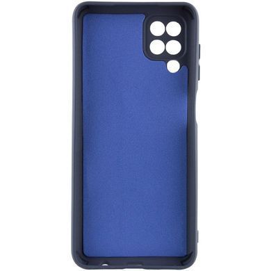 Чехол TPU GETMAN Liquid Silk Full Camera для Samsung Galaxy A12 Синий / Midnight Blue