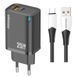 Уценка СЗУ Amaya E215D PD25W+QC3.0 (1USB-A/1C) + кабель USB to Type-C Мятая упаковка / Black фото 1