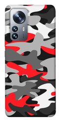 Чехол itsPrint Красно-серый камуфляж для Xiaomi 12 / 12X