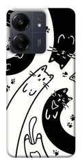 Чехол itsPrint Черно-белые коты для Xiaomi Redmi 13C