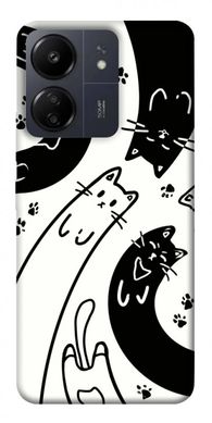 Чехол itsPrint Черно-белые коты для Xiaomi Redmi 13C
