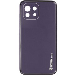 Кожаный чехол Xshield для Xiaomi Mi 11 Lite Фиолетовый / Dark Purple