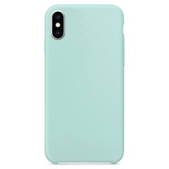 Чехол Silicone Case without Logo (AA) для Apple iPhone XS Max (6.5") Голубой / Marine Green