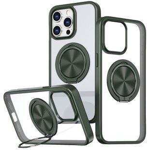 TPU+PC чехол Metal Ring with MagSafe для Apple iPhone 14 Pro (6.1") Зеленый