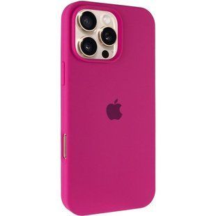 Чохол Silicone Case Full Protective (AA) для Apple iPhone 16 Pro (6.3") Малиновий / Dragon Fruit