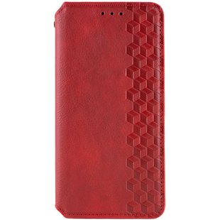 Кожаный чехол книжка GETMAN Cubic (PU) для Xiaomi Redmi 14C / Poco C75 Красный