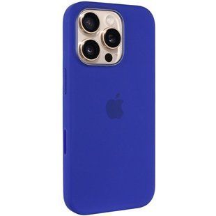 Чехол Silicone case (AAA) with Magsafe and Animation (button) для Apple iPhone 16 Pro Max (6.9") Ultramarine