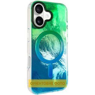 Чохол TPU Shiny Mountain Magnetic Fit для Apple iPhone 17 (6.3") Green / Blue